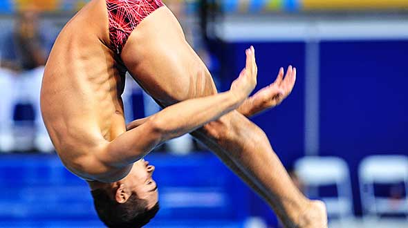 Rafael Quintero pasa a la final de tres metros trampolín. (Quique Aparicio COPUR) 