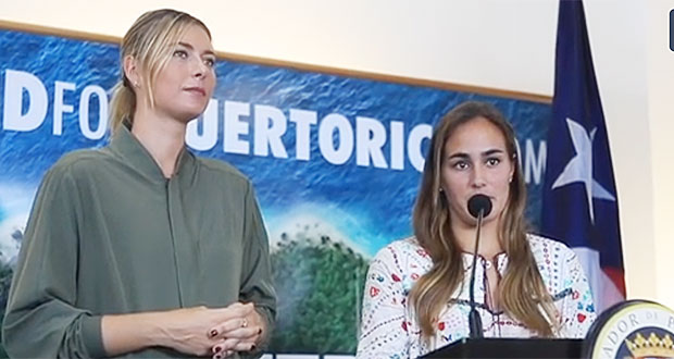 María Sharapova junto Mónica Puig. (Foto/Toma de Pantalla)