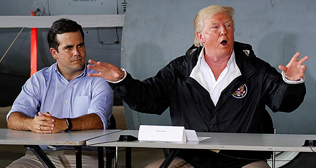 Ricardo Rosselló, gobernador de Puerto Rico, junto al presidente de los Estados Unidos, Donald Trump. (Foto/Suministrada)