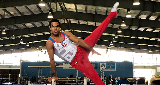 Isaac Cotto del
Equipo Nacional de Gimnasia de Puerto Rico. (Foto/Twitter)