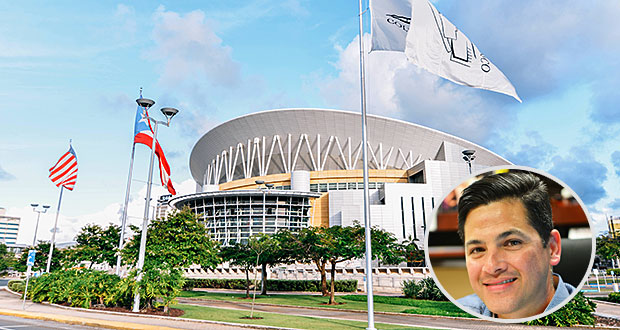 En el círculo, Eduardo Cajina, gerente general del Coliseo de Puerto Rico. (Foto/Suministrada)