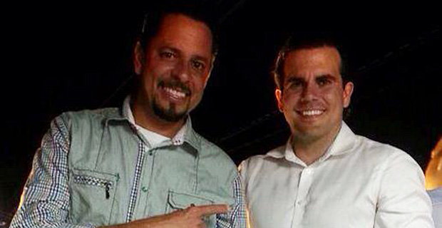 Angelo Cruz, alcalde de Ceiba junto al gobernador, Ricardo Rosselló. (Foto/Suministrada)