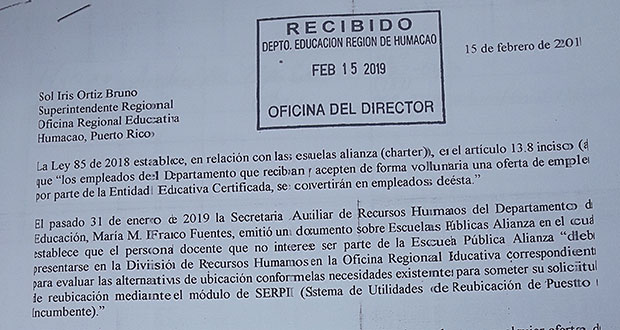 Maestras rechazan escuela charter en Canóvanas