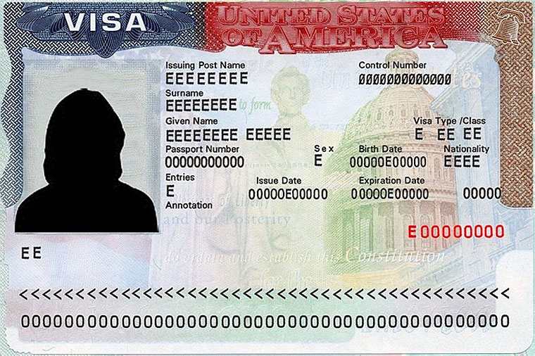 Muestra de visa estadounidense. (Foto/Zboralski)