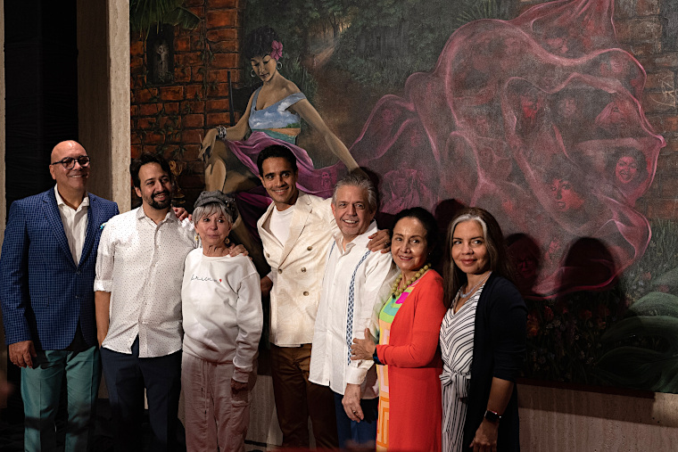 Ender Vega, Lin Manuel,  Rita Moreno, Ektor Rivera,  Luis Miranda, Fam Miranda. (Foto/Suministrada)