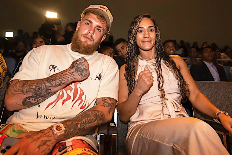 JakePaul, junto a Amanda Serrano. (Foto/Suministrada)